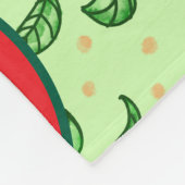 葉柄とスイカ フリースブランケット (角)