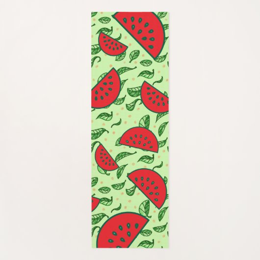 葉柄とスイカ ヨガマット (正面)