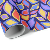 葉柄カラフル包装紙 ラッピングペーパー (ロールコーナー)