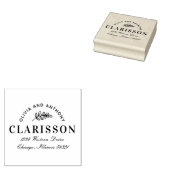 葉柄パーソナライズされたモチーフ差出人住所 ラバースタンプ (押印)