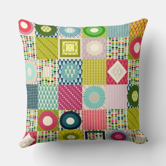 葉格子 クッション (裏面)