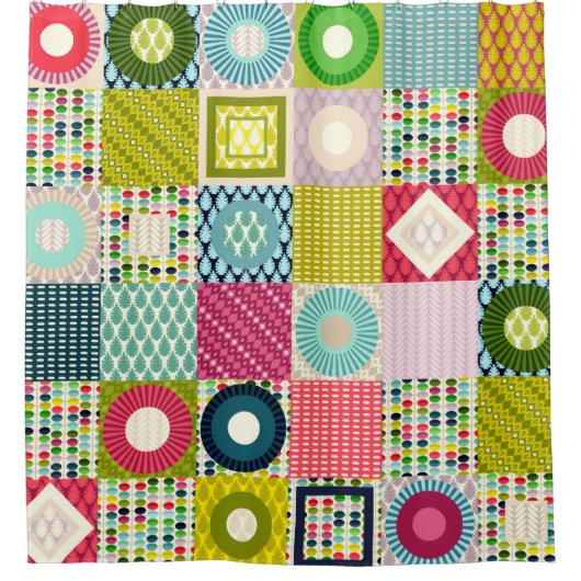 葉格子 シャワーカーテン (正面)