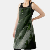 葉植物のテクスチャが水を落とす エプロン (インサイチュ)
