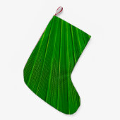 葉植物の背景のヤシの緑 スモールクリスマスストッキング (正面 (吊り時))