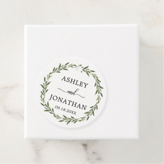 葉植物学リースの結婚白ありがとう フェイバータグ (インサイチュ)