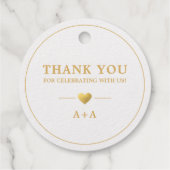 葉植物学リースの結婚金ゴールドありがとう フェイバータグ (裏面)