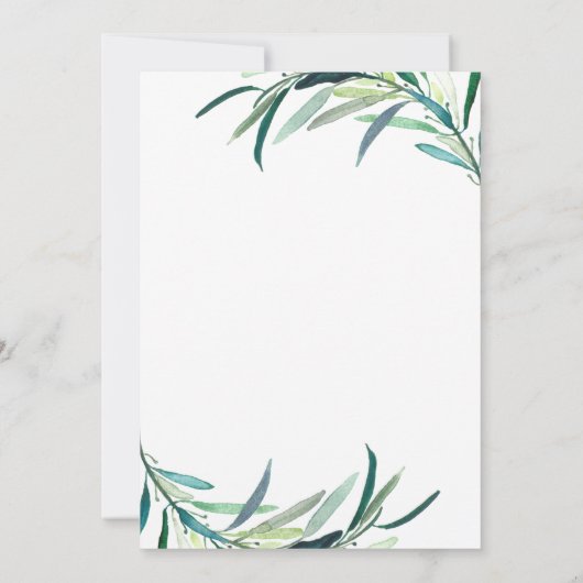 葉植物学結婚院 招待状 (裏面)