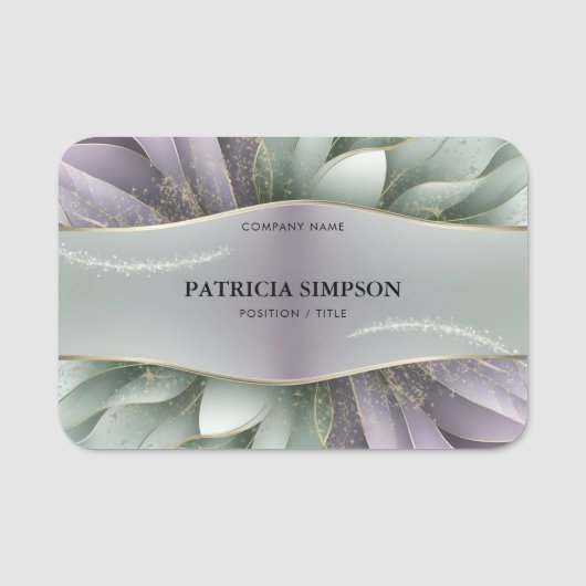 葉楽しむ:スタイルと洗練の融合 名札 (正面)