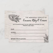 葉樺の木メモリアルサービス出席 エンクロージャーカード (正面/裏面)