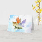 葉水カラー空白のノートカード。 カード (黄色い花)