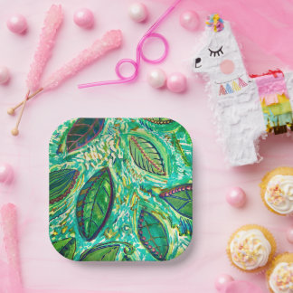 葉状おもしろい紙プレート ペーパープレート