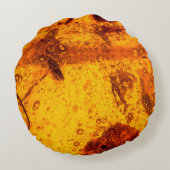 葉状の琥珀 ラウンドクッション (裏面)