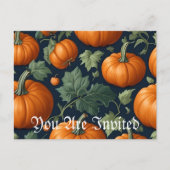 葉状カボチャのパッチ インビテーションポストカード (正面)