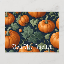 葉状カボチャのパッチ インビテーションポストカード