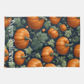 葉状カボチャのパッチ キッチンタオル (横)