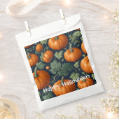 葉状カボチャのパッチ フェイバーバッグ (クリップ留めされた状態)