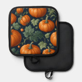 葉状カボチャのパッチ 鍋敷き (正面/裏面)