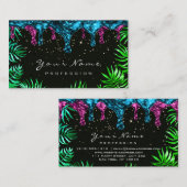 葉状グリッターワックス脱毛ピンク脱毛トロピック 名刺 (正面/裏面)