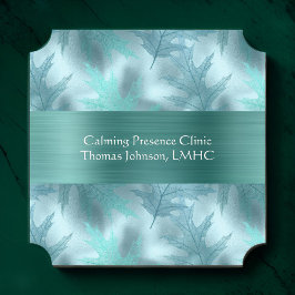 葉状ティール（緑がかった色）メンタルヘルス・カウンセラー |心理学者 ペーパーコースター