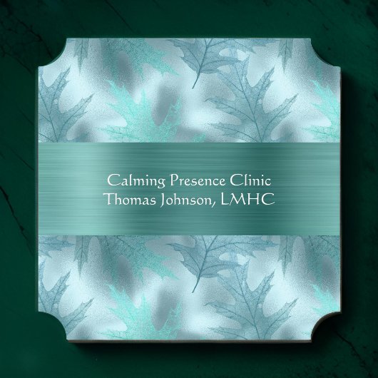 葉状ティール(緑がかった色)メンタルヘルス・カウンセラー |心理学者 ペーパーコースター