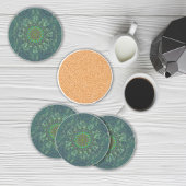 葉状フローラ角スティックパズル配置 コースター