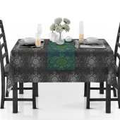 葉状フローラ角スティックパズル配置 ロングテーブルランナー