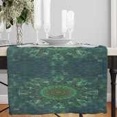 葉状フローラ角スティックパズル配置 ロングテーブルランナー