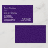 葉状低成長テクスチャ – ダークバイオレット 名刺 (正面/裏面)