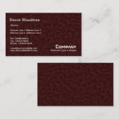 葉状低成長テクスチャ – ダークブラウン 名刺 (正面/裏面)