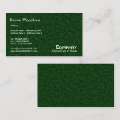 葉状低成長テクスチャ – 濃い緑 名刺 (正面/裏面)