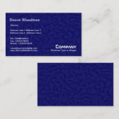 葉状低成長テクスチャ – 濃い青 名刺 (正面/裏面)