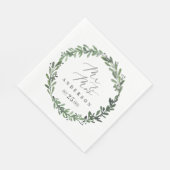 葉状水彩幾何詳細ナプキン スタンダードランチョンナプキン (角)