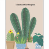 葉状緑がかったサボテン シール (正面)