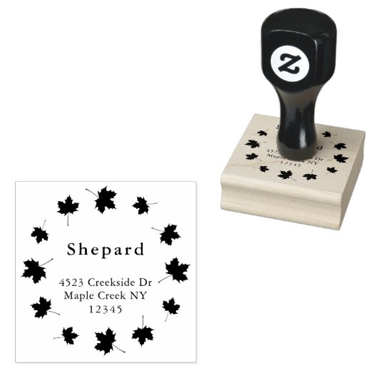 葉状縁どカスタムの姓差出人住所 ラバースタンプ (押印)