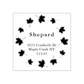 葉状縁どカスタムの姓差出人住所 ラバースタンプ (インプリント)