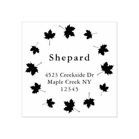 葉状縁どカスタムの姓差出人住所 ラバースタンプ (インプリント)