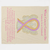 葉状腫瘍認識度リボンフリースブランケット フリースブランケット (正面(横))