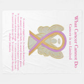 葉状腫瘍認識度帯がん毛布 フリースブランケット (正面(横))