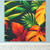 葉状葉自然ガーデン キャンバスプリント (インサイチュ (ウッドフロア))