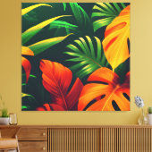 葉状葉自然ガーデン キャンバスプリント (インサイチュ (リビング))