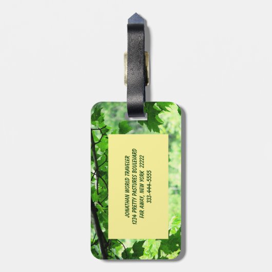 葉状 ラゲッジタグ (裏面縦)