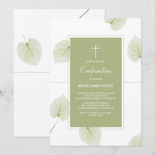 葉確認招待状 招待状 (正面/裏面)