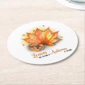 葉秋が訪れる ラウンドペーパーコースター (アングル)