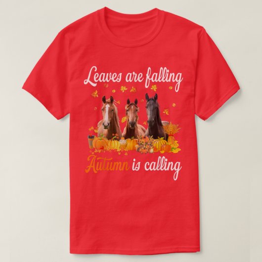 葉秋のが馬を呼んで感謝していいる Tシャツ (デザイン正面)