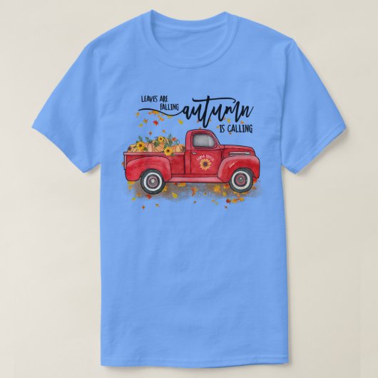 葉秋の秋の呼び出し、秋の赤 Tシャツ (デザイン正面)