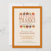 葉秋の、お礼を言うディナー招待状 招待状 (正面)