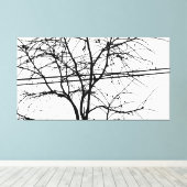 葉秋内の、分岐、電源ライン キャンバスプリント (インサイチュ (ウッドフロア))