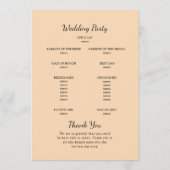 葉秋。秋スタイリッシュ植物学結婚院 プログラム (裏面)