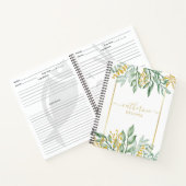 葉空白のは自分の料理本のレシピを入書れる ノートブック (内部)