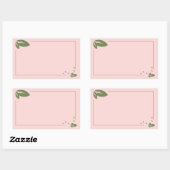 葉空白の状エレガント長方形ラベル 長方形シール (シート)